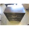 Image 1 : ASHLEY FLOOR MODEL 2 DRAWER DARK FINISH NIGHTSTAND RETAIL $279