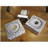 Image 1 : LOT OF HAND CAST STONE CANDLE HOLDERS - MADE IN BRITISH COLUMBIA