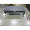 Image 1 : BLACK PAINTED 1 DRAWER QUEEN ANNE STYLE COFFEE TABLE
