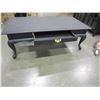 Image 3 : BLACK PAINTED 1 DRAWER QUEEN ANNE STYLE COFFEE TABLE