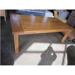 7 x 3-1/2FT SOLID WOOD DINING TABLE AND BENCH