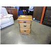 Image 1 : NEW SOLID PINE MONTANA 2 DRAWER NIGHTSTAND WITH TRAY, PROVINCIAL STAIN, DOVETAILED DRAWERS, SCALLOPE