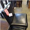 Image 2 : NEW 24" BLACK LEATHER COUNTER STOOL - WHOLESALE PRICE $175, CURRENT RETAIL $269