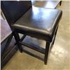 Image 3 : NEW 24" BLACK LEATHER COUNTER STOOL - WHOLESALE PRICE $175, CURRENT RETAIL $269