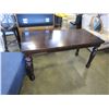 Image 1 : ASHLEY FLOOR MODEL DARK CHERRY STAIN ONE DRAWER DESK - RETAIL $699