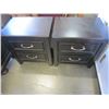 Image 1 : PAIR OF ASHLEY 2 DRAWER DARK FINISH NIGHTSTANDS, RETAIL $279 EACH