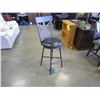 Image 2 : NEW 30" WESLEY ALLEN SOLID WROUGHT IRON SWIVEL BAR STOOL W/ BLACK LEATHER SEAT - WHOLESALE PRICE $29