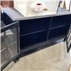 Image 2 : GLASS DOOR BLACK PAINTED ENTERTAINMENT STAND