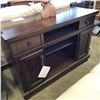 Image 1 : ASHLEY FLOOR MODEL CONSOLE CABINET IN DARK FINSH - RETAIL $799