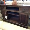 Image 3 : ASHLEY FLOOR MODEL CONSOLE CABINET IN DARK FINSH - RETAIL $799