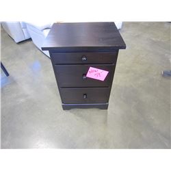 NEW SOLID PINE SHAKER 2 DRAWER NIGHTSTAND, DOVETAILED DRAWERS, SCALLOPED SKIRT, WOOD KNOBS, IN HICKO