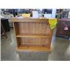 Image 2 : NEW SOLID PINE BOOKCASE, WITH FIXED SHELVES, IN HONEY STAIN, 35WX11DX32H WHOLESALE COST IS $155 CURR