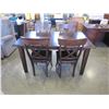 Image 2 : NEW 5 PIECE SOLID MAPLE TABLE AND 4 SOLID MAPLE X BACK CHAIRS, TABLE IS 36X60, HAND CRAFTED IN ABBOT