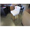 Image 2 : NEW 24" CREAM TUFTED UPHOLSTERED COUNT STOOL - WHOLESALE PRICE $215, CURRENT RETAIL $289