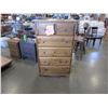Image 1 : NEW SOLID PINE MONTANA HIGHBOY DRESSER, 4 + 2 DRAWERS, 35WX18DX55H IN VINTAGE STAIN, DOVETAILED DRAW