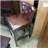 Image 2 : ASHLEY FLOOR MODEL BROWN LEATHER BARSTOOL RETAIL $249