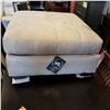 Image 2 : NEW ASHLEY BEIGE MICROFIBRE SQAURE OTTOMAN, RETAIL $399