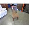 Image 1 : NEW PINE KONA VERTICAL SLAT BACK, TAN MICROFIBER UPHOLSTERED SEAT, CORNER BLOCKED AND ROAST STAIN - 