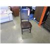 Image 1 : NEW MAPLE VERTICAL SLAT BACK WOOD SEAT CHAIR, LOCALLY MADE, CORNER BLOCKED AND HICKORY FINISH - WHOL