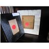 Image 3 : 2 NEW WOODEN PICTURE FRAMES AND DESIGNER CERAMIC VASE