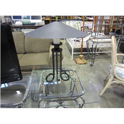 2 METAL SHADE TABLE LAMPS