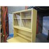 Image 3 : MAPLE 3 DRAWER HUTCH TOP DESK WITH SLIDING GLASS DOORS