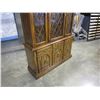Image 2 : WALNUT 2 PIECE CHINA CABINET