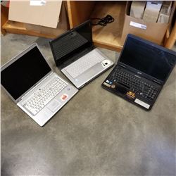 ESTATE LOT OF 3 LAPTOP COMPUTERS