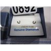 Image 2 : STERLING SILVER 0.7CT 18 DIAMOND HORSE SHOE EARRINGS W/ APPRAISAL $250