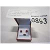 Image 2 : 10KT YELLOW GOLD 5.5MM GENUINE 2CT RUBY STUD EARRINGS W/ APPRAISAL $500