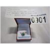 Image 1 : STERLING SILVER 6MM GENUINE 1CT EMERALD AND CZ RING SIZE 6.75 - RETAIL $300