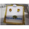 Image 3 : 14KT WHITE GOLD 4x4MM GENUINE 0.78CT CITRINE EARRINGS W/ APPRAISAL $240