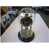 Image 1 : VINTAGE HALLER MECHANICAL CLOCK W/ GLASS DOME AND ROSES MOTIF