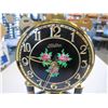 Image 2 : VINTAGE HALLER MECHANICAL CLOCK W/ GLASS DOME AND ROSES MOTIF