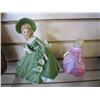 Image 1 : ROYAL DOULTON ROSE AND OTHER GREEN CERAMIC LADY FIGURE, NO CHIPS
