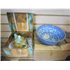 Image 1 : SUNFLOWER TEA POT IN BOX AND FLORAL EASTERN DISH IN BOX