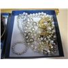 Image 3 : WOLF PRINT AND 2 TRAYS OF JEWELLERY