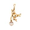 Image 1 : Chopard 0.05 ctw Diamond Monkey Pendant - 18KT Rose Gold