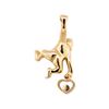 Image 3 : Chopard 0.05 ctw Diamond Monkey Pendant - 18KT Rose Gold