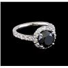 4.78 ctw Black Diamond Ring - 14KT White Gold