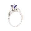 Image 4 : 1.00 ctw Sapphire and Diamond Ring - Platinum