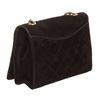 Image 3 : Chanel Black Quilted Suede Leather Trim CC Flap Bag
