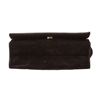 Image 4 : Chanel Black Quilted Suede Leather Trim CC Flap Bag