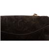 Image 5 : Chanel Black Quilted Suede Leather Trim CC Flap Bag