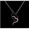 0.36 ctw Diamond Pendant With Chain - 10KT White Gold