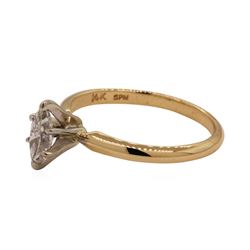 0.40 ctw Diamond Solitaire Ring - 14KT Yellow Gold