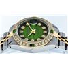 Image 3 : Rolex Ladies 2 Tone Green Vignette Diamond Datejust Wristwatch