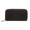 Bvlgari Black Fabric Leather Logo Zipper Wallet