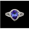 Image 2 : 14KT White Gold 2.32 ctw Tanzanite and Diamond Ring