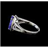 Image 3 : 14KT White Gold 2.32 ctw Tanzanite and Diamond Ring